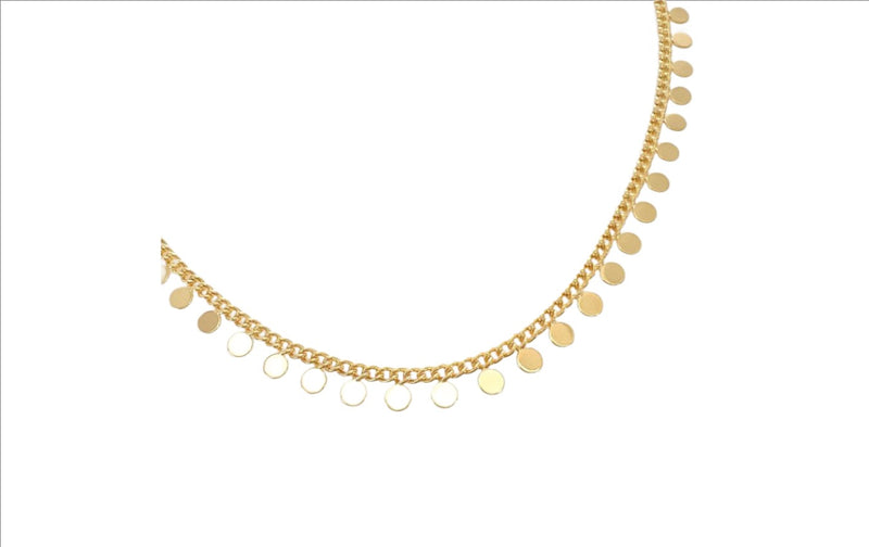 Brass YGP 18" Medallion Choker Necklace - Walter Bauman Jewelers