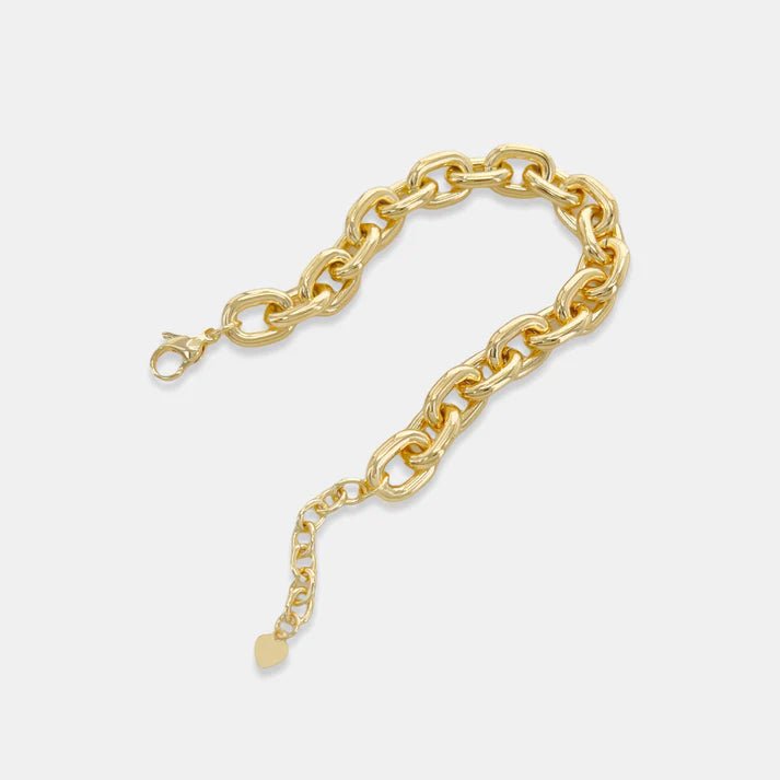 Brass YGP 8.5" Oval Chain Bracelet - Walter Bauman Jewelers