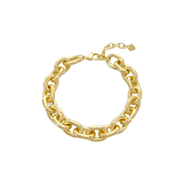 Brass YGP 8.5" Oval Chain Bracelet - Walter Bauman Jewelers