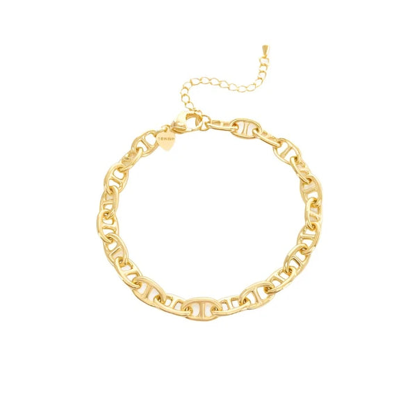 Brass YGP 9" Mariner Chain Bracelet - Walter Bauman Jewelers