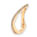 Claude Thibaudeau 18K R Gold 0.63cttw Diamond Wavy Wedding Band - Walter Bauman Jewelers