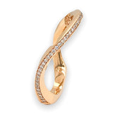 Claude Thibaudeau 18K R Gold 0.63cttw Diamond Wavy Wedding Band - Walter Bauman Jewelers