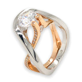 Claude Thibaudeau 18K TT 0.28cttw Diamond Engagement Mounting - Walter Bauman Jewelers