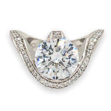 Claude Thibaudeau 18K TT Wavy 0.29cttw Diamond Engagement Mounting - Walter Bauman Jewelers