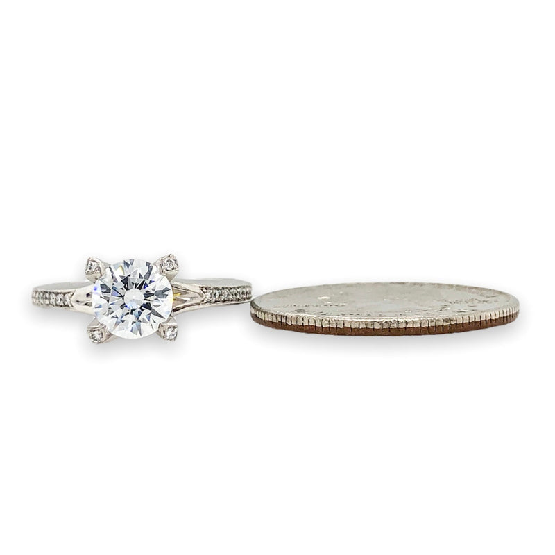 Claude Thibaudeau 18K W Gold 0.25cttw Diamond Engagement Mounting - Walter Bauman Jewelers