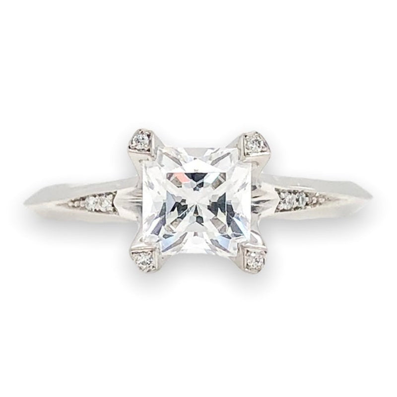 Claude Thibaudeau 18K W Gold Diamond Engagement Mounting 5.4mm - Walter Bauman Jewelers