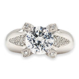 Claude Thibaudeau 18K W Gold Diamond Engagement Mounting 7.4mm - Walter Bauman Jewelers