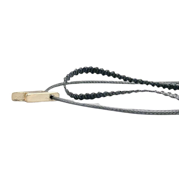 Double Strand Black & YGP Lightning Bolt Choker Necklace - Walter Bauman Jewelers