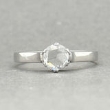 Estate 10- 14K W Gold 0.45ct G/VS2 Rose Cut Diamond Eng. Ring - Walter Bauman Jewelers