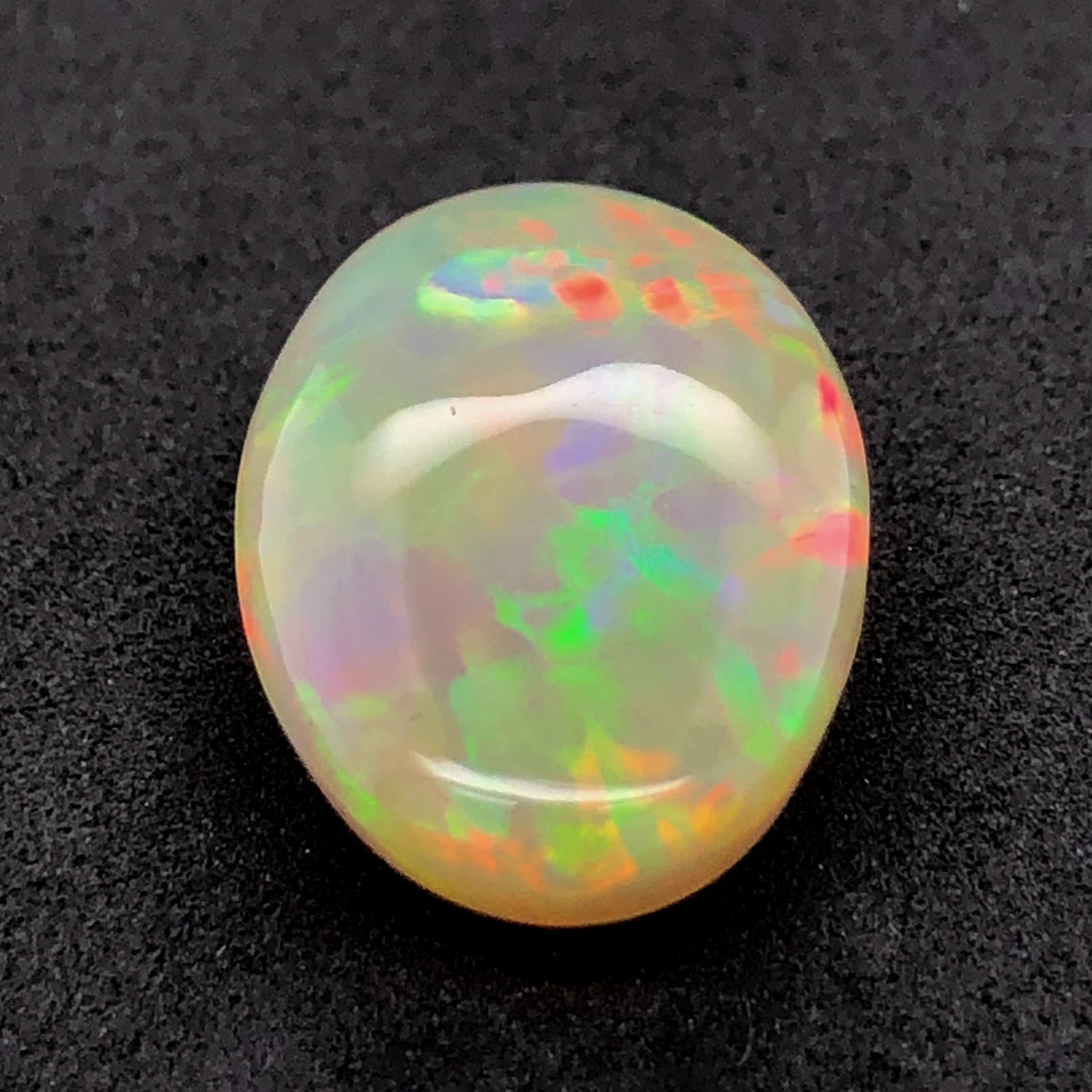 Natural Ethiopian Opal Cabochon, Opal Cabochon, White Base Opal, October Birthstone, Loose Gemstone, Oval good Shape Size 19X10X6 MM Ct. 8.05