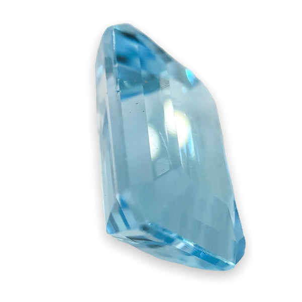 Estate 10.74ct Emerald Cut Blue Topaz Loose Gemstone - Walter Bauman Jewelers