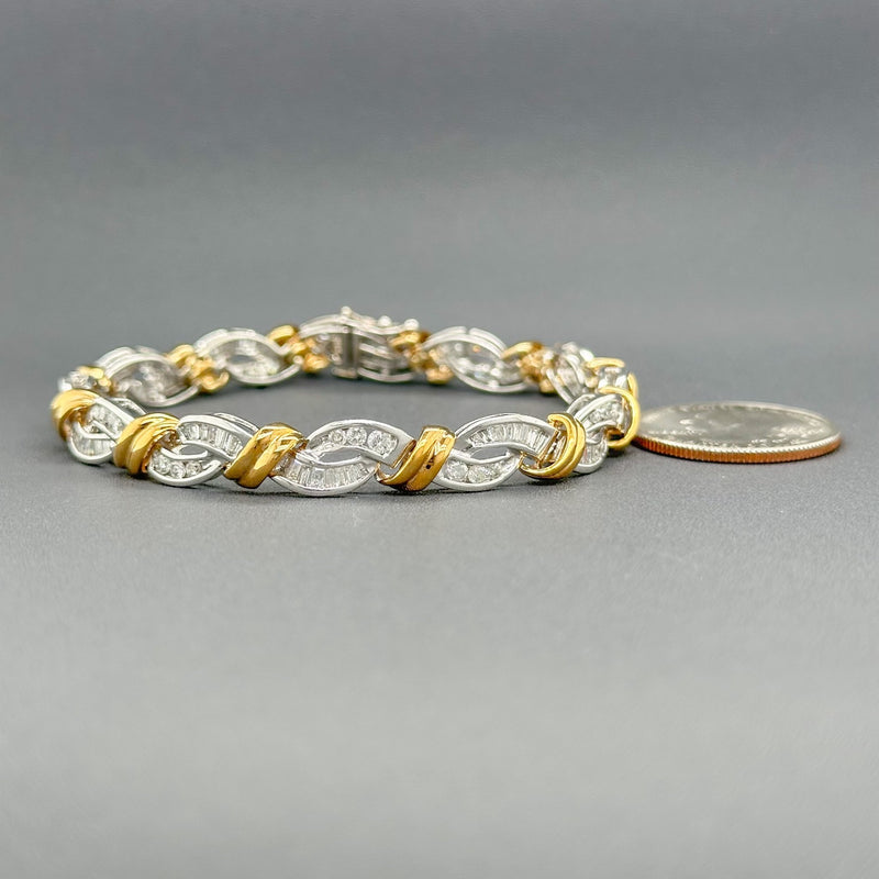Estate 10K TT Gold 2.76cttw I-J/SI1-I1 Diamond Bracelet - Walter Bauman Jewelers