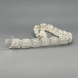 Estate 10K W Gold 5.92cttw H-I/SI2-I1 Diamond Cluster Bracelet - Walter Bauman Jewelers