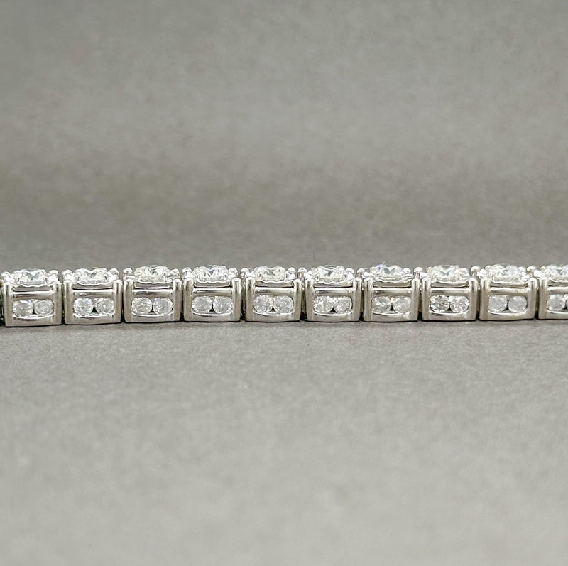 Estate 10K W Gold 8.49ctw I-J/SI2-I1 Diamond Tennis Bracelet - Walter Bauman Jewelers