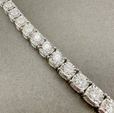 Estate 10K W Gold 8.49ctw I-J/SI2-I1 Diamond Tennis Bracelet - Walter Bauman Jewelers