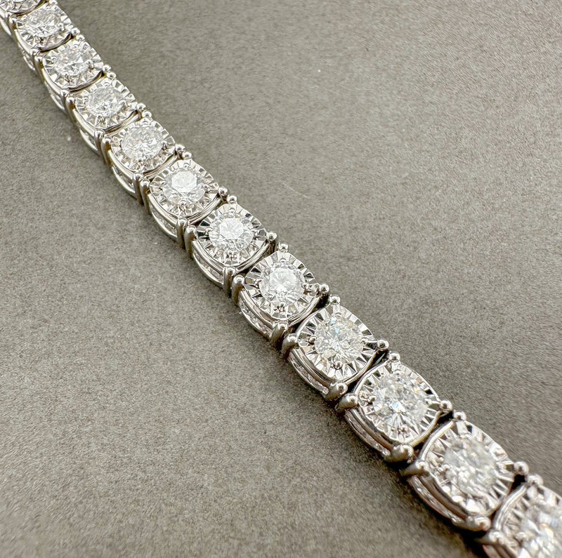 Estate 10K W Gold 8.49ctw I-J/SI2-I1 Diamond Tennis Bracelet - Walter Bauman Jewelers