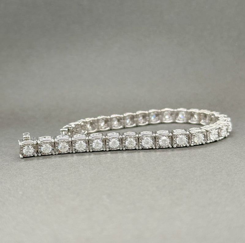 Estate 10K W Gold 8.49ctw I-J/SI2-I1 Diamond Tennis Bracelet - Walter Bauman Jewelers