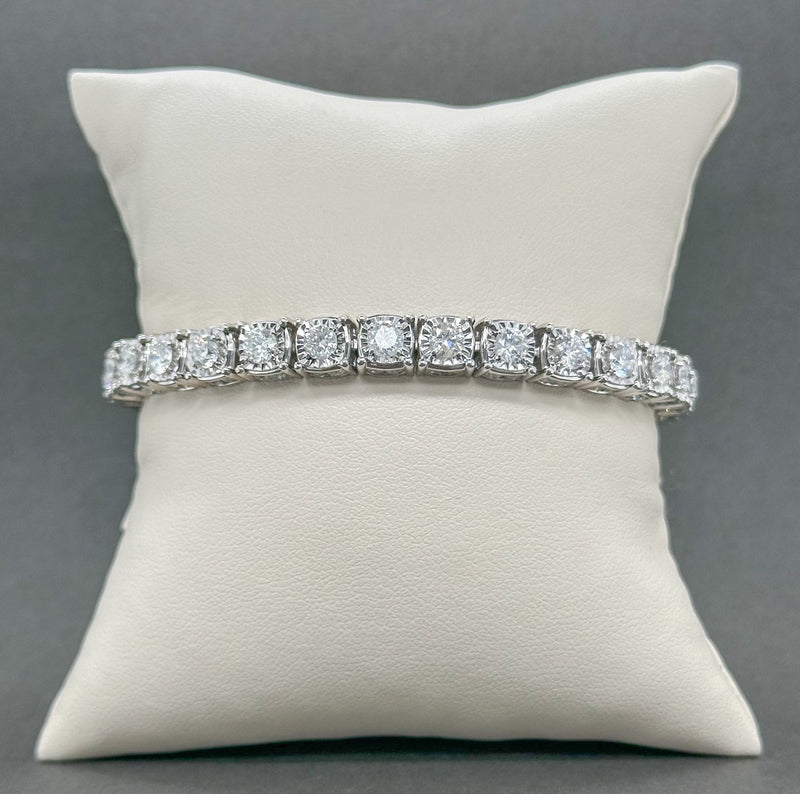 Estate 10K W Gold 8.49ctw I-J/SI2-I1 Diamond Tennis Bracelet - Walter Bauman Jewelers