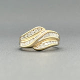Estate 10K Y Gold 0.42cttw H-I/SI1-2 Diamond Bypass Ring - Walter Bauman Jewelers