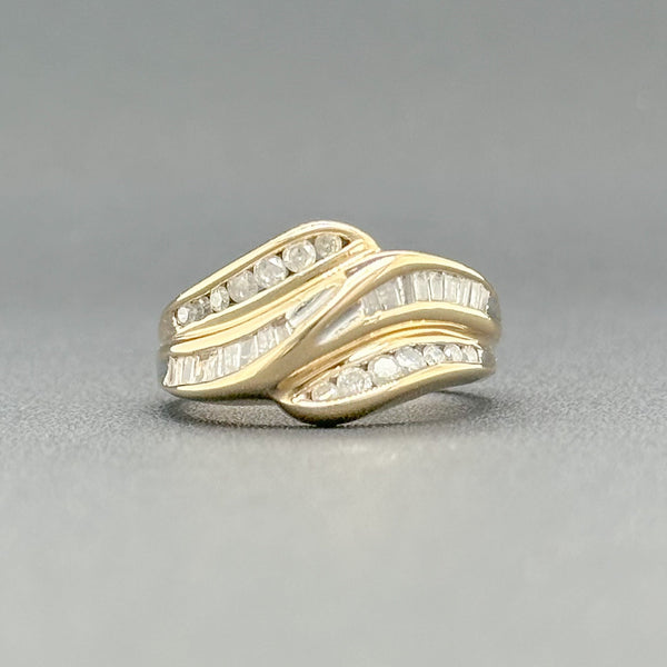 Estate 10K Y Gold 0.42cttw H-I/SI1-2 Diamond Bypass Ring - Walter Bauman Jewelers