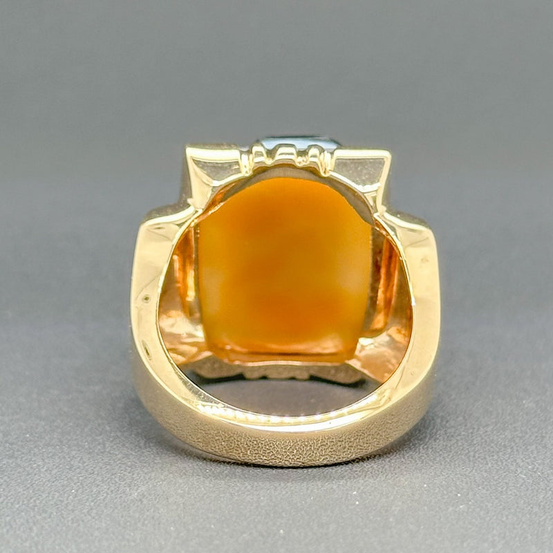 Estate 10K Y Gold 13.71ct Onyx Cameo Ring - Walter Bauman Jewelers