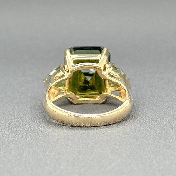 Estate 10K Y Gold 5.54cttw Lab-Created Helenite Ring - Walter Bauman Jewelers