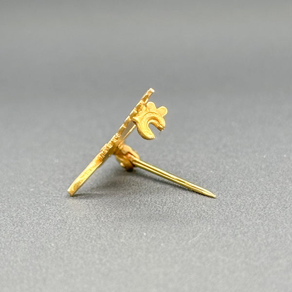 Estate 10K Y Gold Props & Wings Air Force Pin - Walter Bauman Jewelers