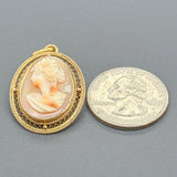 Estate 10K Y Gold Victorian Cameo Pin/Pendant - Walter Bauman Jewelers