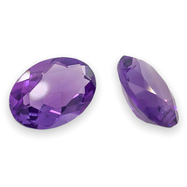 Estate 1.24cttw Pair of Oval Cut Amethyst Loose Gemstone - Walter Bauman Jewelers