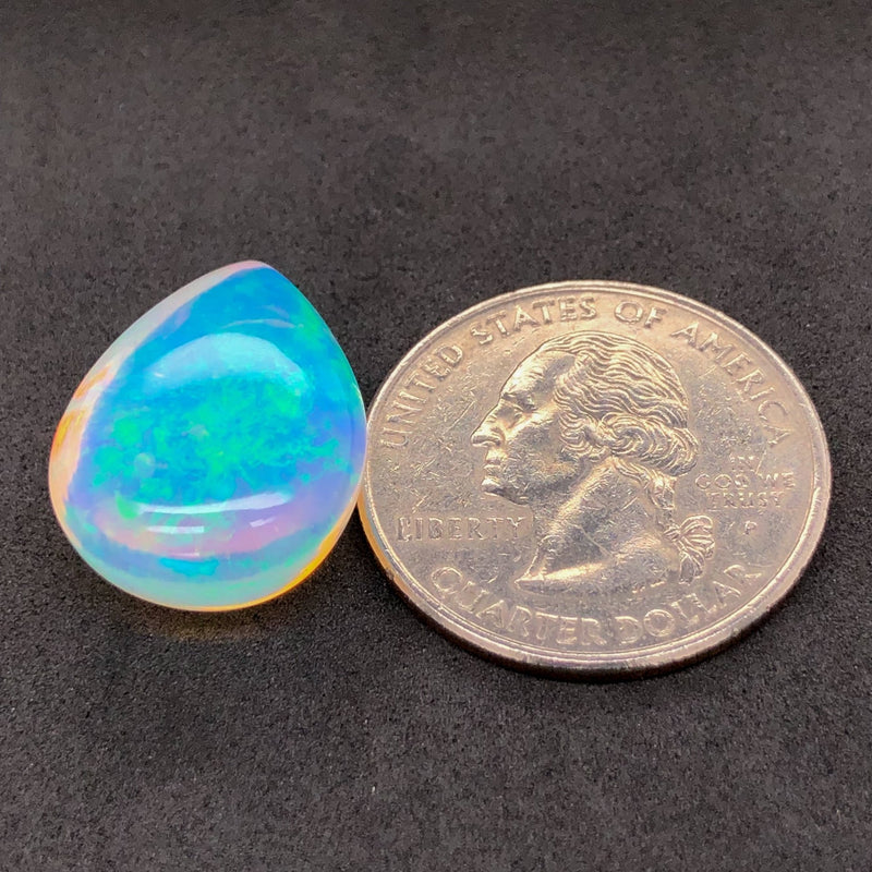 Estate Pear Precious Opal Cabochon