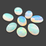 Estate 1.47cttw Oval Cut Cabochon White Opal Loose Gemstones - Walter Bauman Jewelers