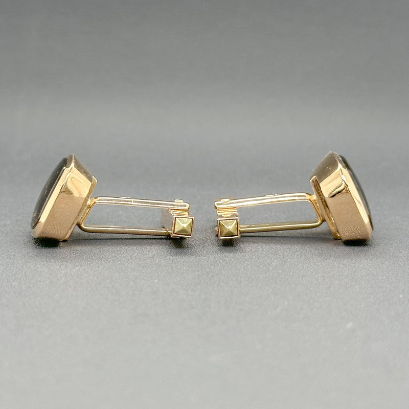 Estate 14K R Gold 19.08cttw Smoky Quartz Cufflinks - Walter Bauman Jewelers