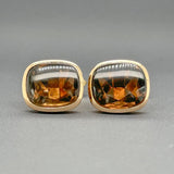 Estate 14K R Gold 19.08cttw Smoky Quartz Cufflinks - Walter Bauman Jewelers