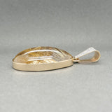 Estate 14K R Gold 85.00ct Rutilated Quartz & 0.14ctw H-I/SI1-2 Diamond Pendant - Walter Bauman Jewelers