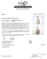 Estate 14K R Gold 85.00ct Rutilated Quartz & 0.14ctw H-I/SI1-2 Diamond Pendant - Walter Bauman Jewelers