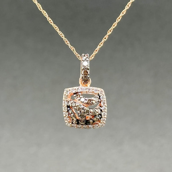Estate 14K R Gold Levian 0.40cttw Chocolate & I-J/SI1 Diamond Pendant - Walter Bauman Jewelers
