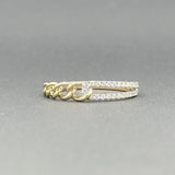 Estate 14K TT 0.20ctw Diamond Chain Link Ring - Walter Bauman Jewelers