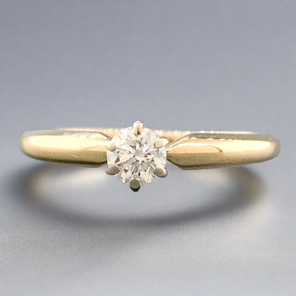 Estate 14k TT 0.24ct Diamond Solitaire Engagement Ring - Walter Bauman Jewelers