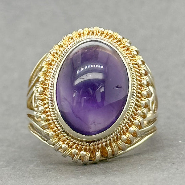 Estate 14K TT 5.52ct Amethyst Cocktail Ring - Walter Bauman Jewelers