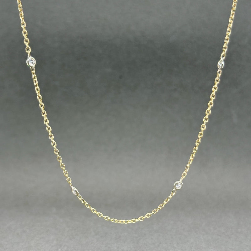 Estate 14K TT Gold 0.35ctw G-H/SI1-2 Diamonds By The Yard Necklace - Walter Bauman Jewelers