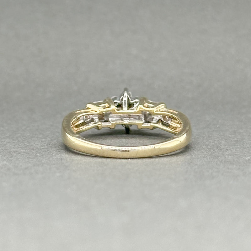 Estate 14K TT Gold 0.42ctw H-J/SI2-I1 Diamond Flower Ring - Walter Bauman Jewelers