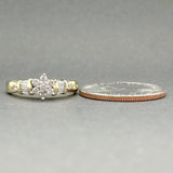 Estate 14K TT Gold 0.42ctw H-J/SI2-I1 Diamond Flower Ring - Walter Bauman Jewelers