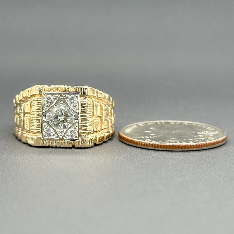 Estate 14K TT Gold 0.69ctw G-I/SI1 Diamond Signet Ring - Walter Bauman Jewelers