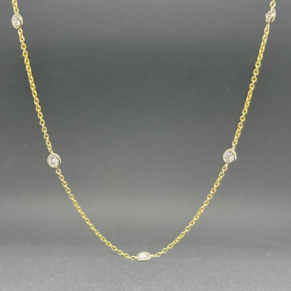 Estate 14K TT Gold 1.04ctw G-H/VS2-SI1 Diamonds By The Yard Necklace - Walter Bauman Jewelers
