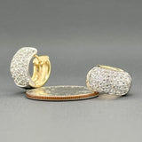 Estate 14K TT Gold 1.44cttw G-H/VS1-2 Diamond Huggie Earrings - Walter Bauman Jewelers