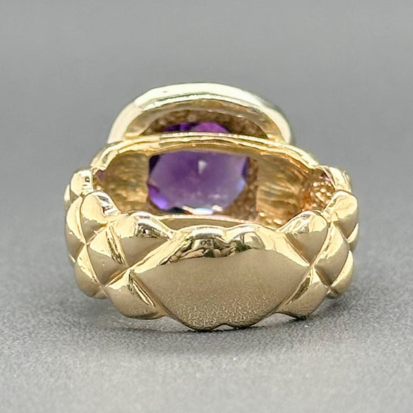 Estate 14K TT Gold 2.19ct Amethyst & 0.16cttw H-I/SI1 Diamond Ring - Walter Bauman Jewelers