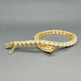 Estate 14K TT Gold 4.42cttw H-I/VS1-2 Diamond Tennis Bracelet - Walter Bauman Jewelers