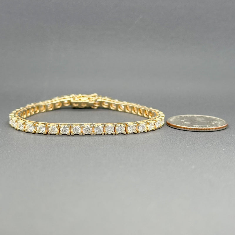 Estate 14K TT Gold 4.42cttw H-I/VS1-2 Diamond Tennis Bracelet - Walter Bauman Jewelers