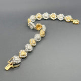 Estate 14K TT Gold 4.80cttw G-H/SI1-2 Diamond Heart Bracelet - Walter Bauman Jewelers