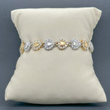 Estate 14K TT Gold 4.80cttw G-H/SI1-2 Diamond Heart Bracelet - Walter Bauman Jewelers